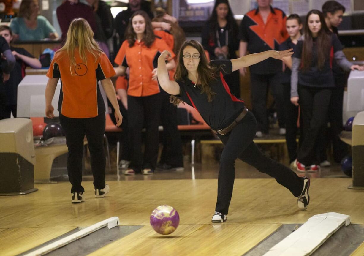 Porsche Chartrand, shown at Tiger Bowl in Battle Ground, was instrumental in getting the Camas bowling program started.