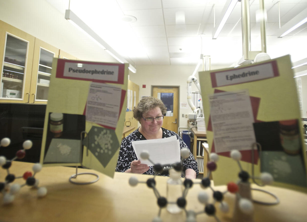 Scientist Sharon Herbelin works Feb.