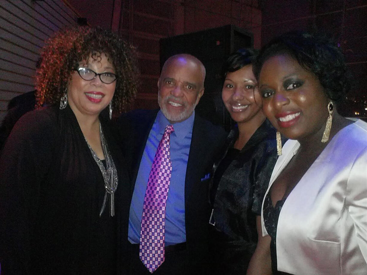 Vancouver's Deena Pierott, from left, founder and director of the iUrban Teen Tech program, meets Motown Records founder Berry Gordy at Ebony magazine's Nov. 4 party in New York City for those on its annual Power 100 list.