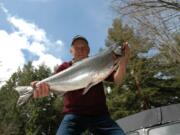 Richard Borneman of Vancouver with one of his lower Columbia River spring chinook.