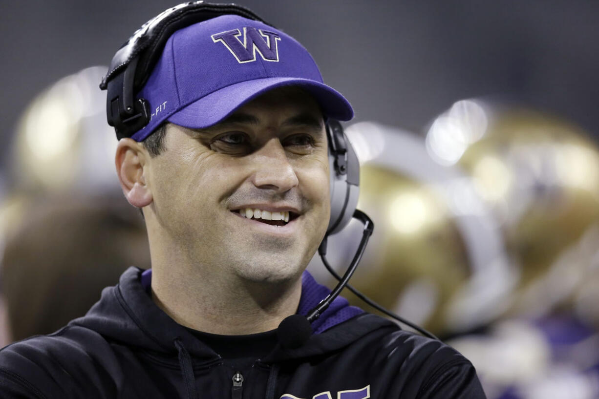 Washington head coach Steve Sarkisian.