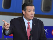 Republican presidential candidate, Sen. Ted Cruz, R-Texas, speaks during the Republican presidential debate at the Ronald Reagan Presidential Library and Museum in Simi Valley, Calif., on Sept.