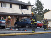 Vancouver firefighters responded to a duplex fire in the Marrion neighborhood on Tuesday afternoon.