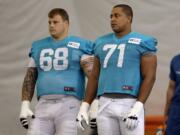 Miami Dolphins guard Richie Incognito, left, and tackle Jonathan Martin.