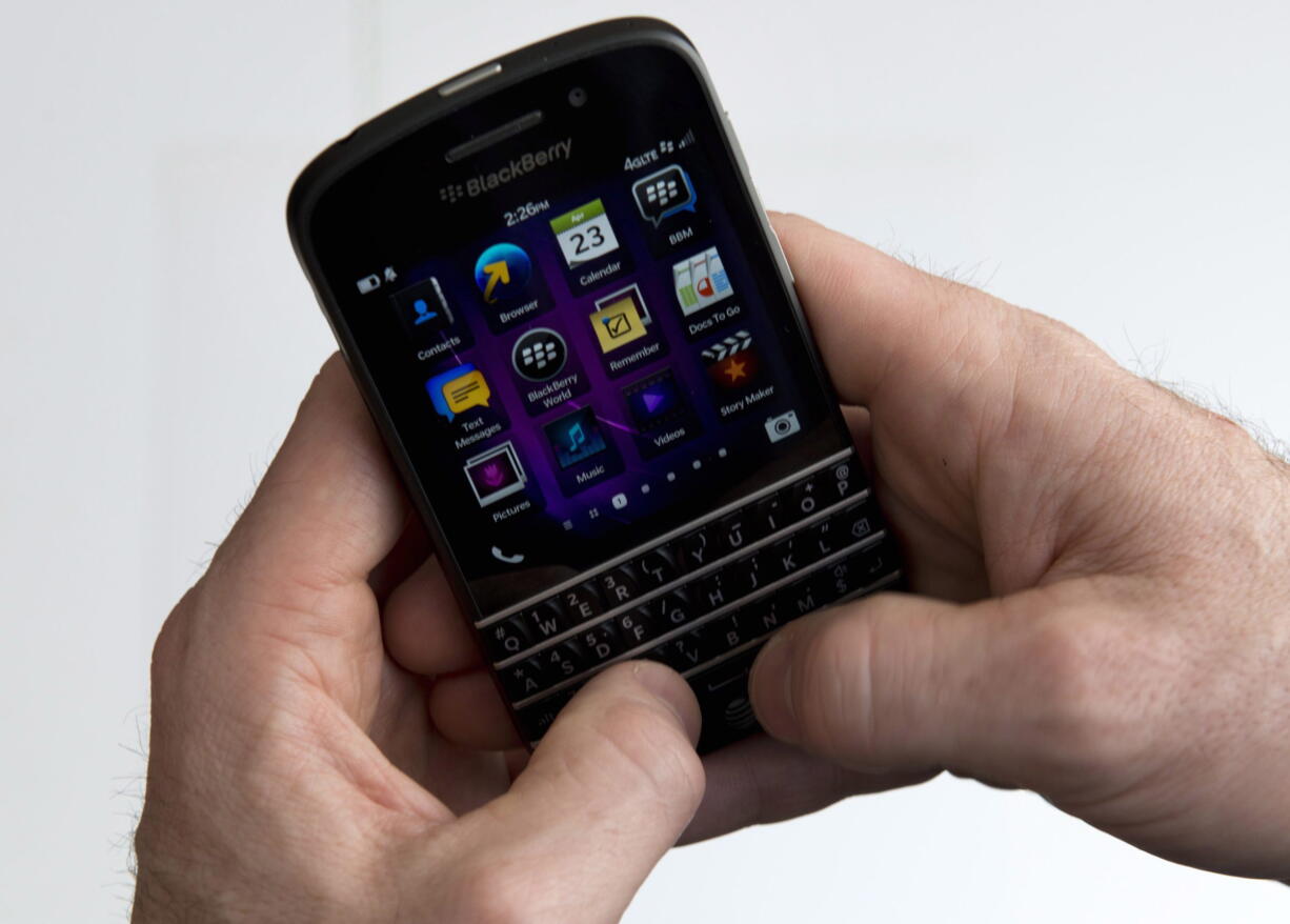 A BlackBerry Q10 smartphone