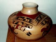 A pot from Margaret Sotta's Native American art collection, inherited from her husband, Robert Sotta. The couple's daughter, Teresa Sotta, noticed that many pieces of artwork were missing from her mother's home after her mother's caregivers, Toakase F. Tovo and John L.