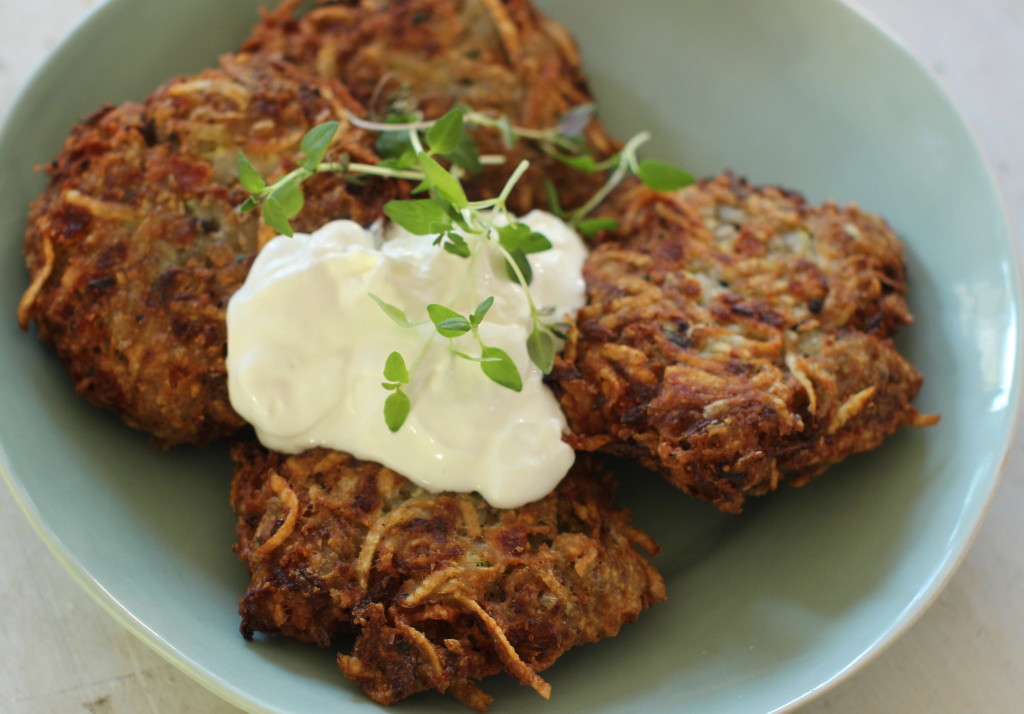 Zesty Zucchini and Feta Latkes.