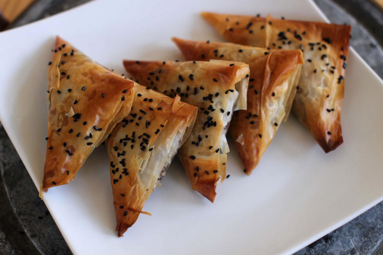 Cremini Mushroom And Walnut Samosas (AP Photo/Matthew Mead)