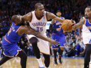 Oklahoma City Thunder forward Kevin Durant (35) is having an MVP-calibur season.