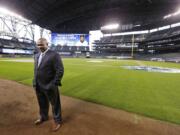 New Seattle Mariners manager Lloyd McClendon, posing at Safeco Field, announced his coaching staff on Monday.