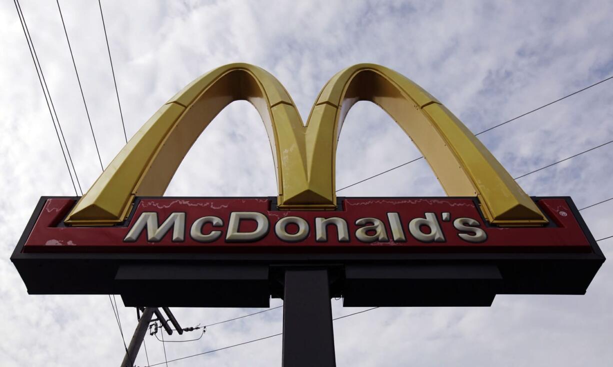 A McDonald's restaurant sign at one of the hamburger chain's many locations in Chicago.