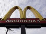 A McDonald's restaurant sign at one of the hamburger chain's many locations in Chicago.