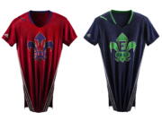 The West, left, and East team jerseys to be worn in the 2014 NBA All Star basketball game. The 63rd NBA All-Star Game is scheduled for Feb. 16, in New Orleans.