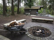 Photos by Alan Berner/The Seattle Times
West Seattle's Camp Long not only has pleasant walks but rustic rental cabins that feel far from the bustle of the city. It feels like you're deep in a forest when in reality you're a five-minute walk away from homes and street traffic.