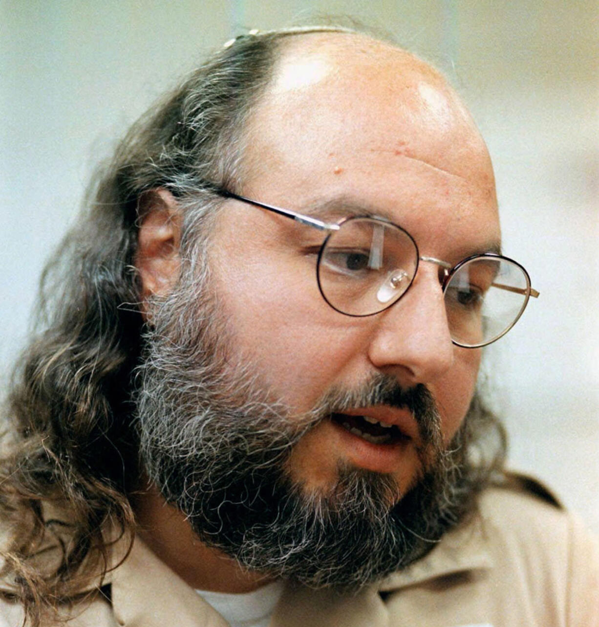 Jonathan Pollard speaks May 15, 1998, during an interview in a conference room at the Federal Correction Institution in Butner, N.C. Pollard, the Navy intelligence analyst whose 1985 arrest for selling secrets to Israel set off a sensational spy saga, is scheduled to be released from federal prison next week, marking the end of a three-decade diplomatic burr in the relationship between two allies.