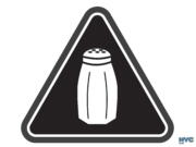 A graphic that will soon be warning NYC consumers of high salt content.