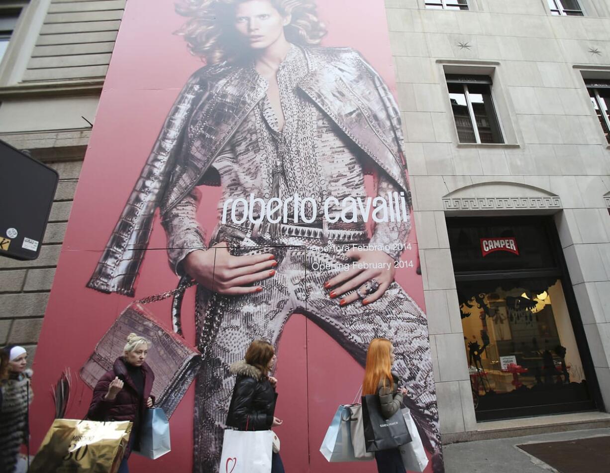 The via Montenapoleone is Milan's most famous shopping street.