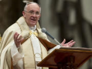 Pope Francis celebrates a Mass in St.