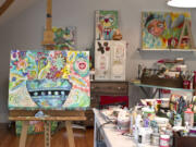 Visitors can see the inside of artist Michelle Allen's studio during Clark County Open Studios tour, Nov.