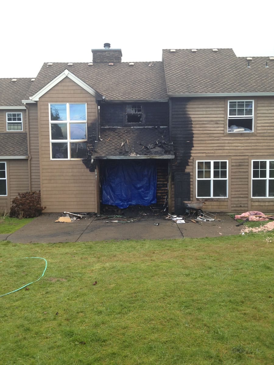 Five people were displaced in a Sunday night fire at a Ridgefield-area house.