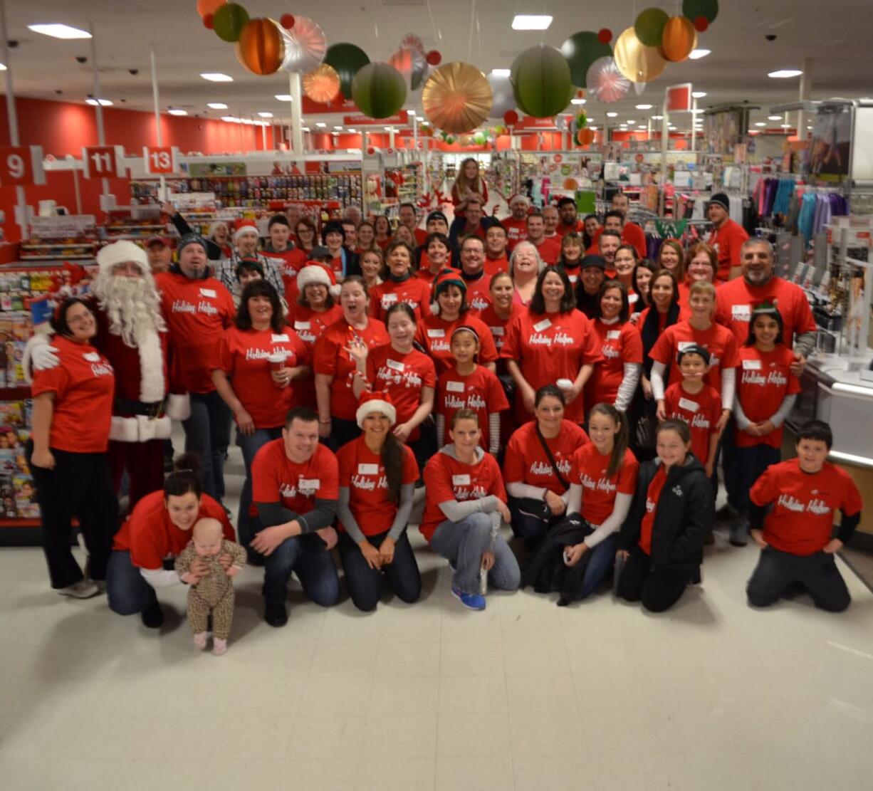 Volunteers gather on Dec.