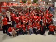 Volunteers gather on Dec.