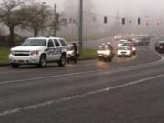 Local police are joining area law enforcement officials to celebrate the life of Oregon City reserve police officer Robert Libke. The procession is scheduled to start at 10:45 a.m.