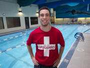 Carter Coval, a lifeguard at Lakeshore Athletic Club, saved a boy from drowning Friday night.