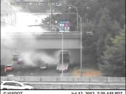 A vehicle fire snarled commuting traffic on Interstate 5 south Friday morning.