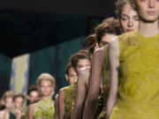 The Vera Wang Spring 2013 collection is modeled Sept. 11 during Fashion Week in New York.