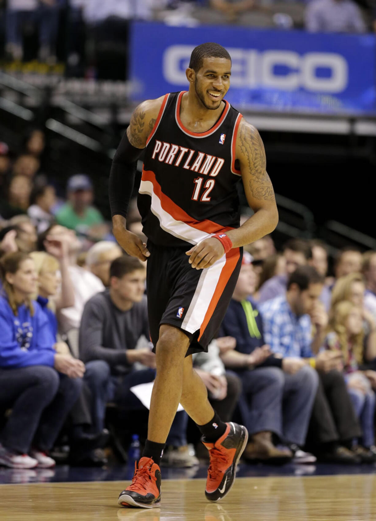 Portland Trail Blazers LaMarcus Aldridge can smile about getting a midseason grade of A+.