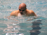 Jake Yraceburu broke the one minute mark in the 100 breaststroke Friday. The CHS senior touched the wall in 58.99 seconds.