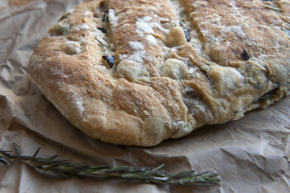 Black Olive Rosemary Fougasse. Itis great to serve with a selection of cheeses. If youire not a fan of rosemary and/or olives, omit them. Illustrates BREAD (category d), by Marcy Goldman, special to The Washington Post. Moved Monday, Feb. 11, 2013.