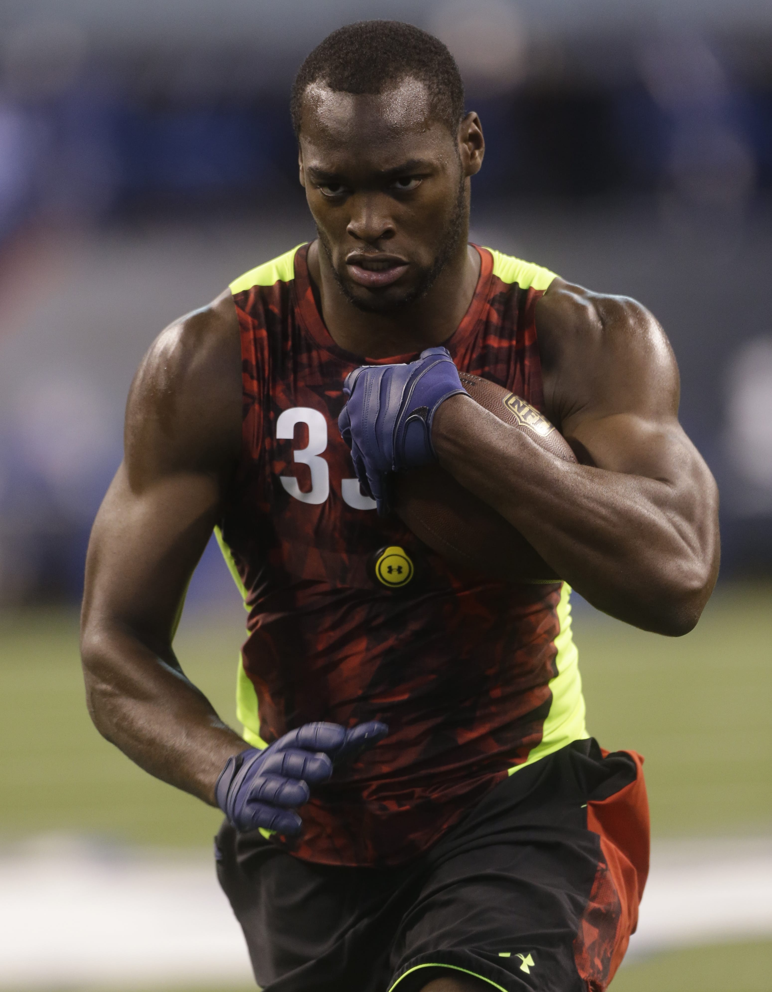 LSU defensive lineman Barkevious Mingo at Monday's NFL combine.