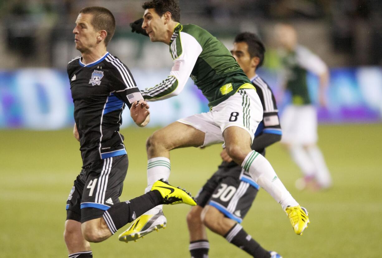 Portland Timbers Diego Valeri against San Jose, Sunday, February 17, 2013.