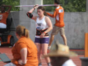 Jordin Seekins settles into her comfort zone before throwing the javelin.