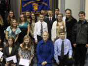 Danielle Frost/Post-Record
Jemtegaard Middle School students were all smiles at the Future Business Leaders of America regional conference at Kalama High School, where they won several awards. It is the only middle school chapter in the region, so the members compete against high school students.