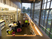 Visitors use the new Vancouver Community Library in January 2012, shortly after its opening.