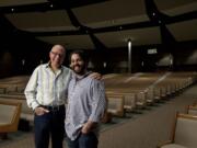 Zachary Kaufman/The Columbian files
Revs. Bill Ritchie, left, and Daniel Fusco, will make it official the Sunday after Easter: Fusco will become the senior pastor at Crossroads Community Church, while Crossroads founder Ritchie will develop a ministry aimed at healthy, active retirees.