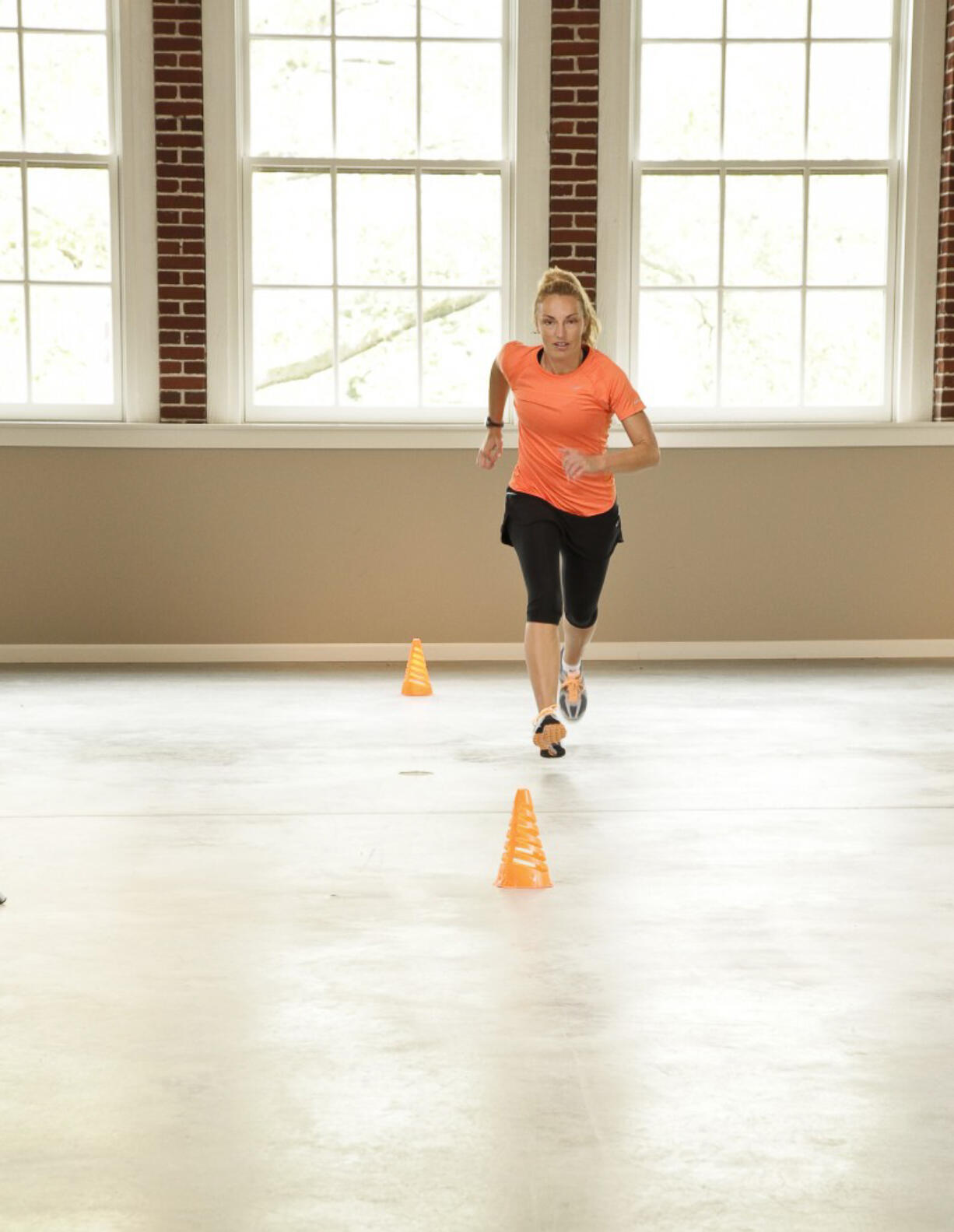 Sherri McMillan sprints to get ready for spring. Yes, it's that time again.