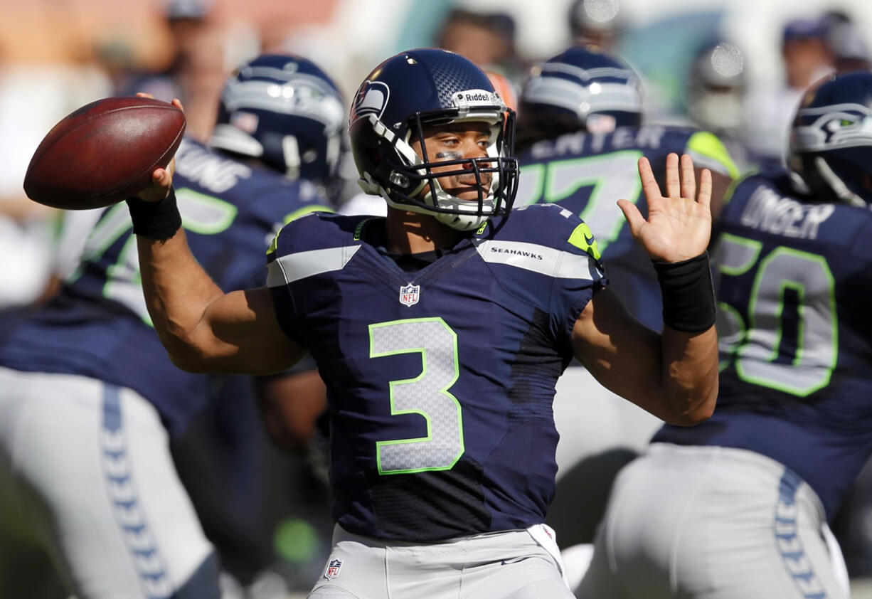 Seattle Seahawks quarterback Russell Wilson (3) and the Seahawks will open the 2013 season on Sept.