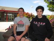 CHS exchange students Francesco Ughi (left) and Gianluca Volpe are organizing a homemade Italian dinner for their senior project.