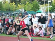 Amber Corbett threw the javelin for a personal best 129 feet, 10 inches.