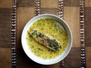 Quick-Braised Snapper in Cilantro Broth.