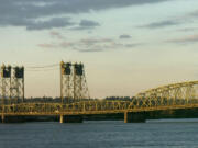 The Interstate 5 Bridge from the Hayden Island mobile home park.