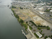 An aerial photo of downtown Vancouver shows the 32-acre former Boise Cascade industrial site, a stretch of riverfront property that city and business leaders are counting on to change Vancouver's downtown skyline with a $1.3 billion mix of high-rise living space, offices, shops, restaurants and open space.