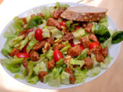 Try this quick and easy barbecue pork salad for a summer weekend.