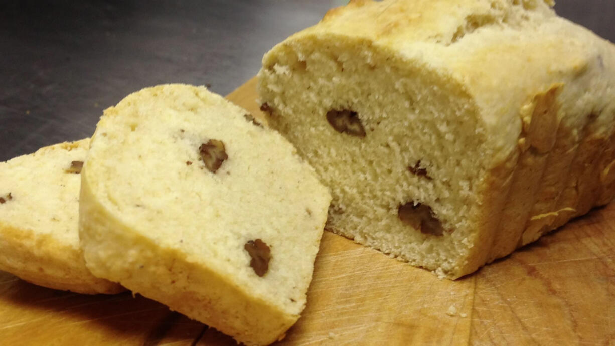 Ice Cream Bread is made by stirring together ice cream, sugar and self-rising flour.