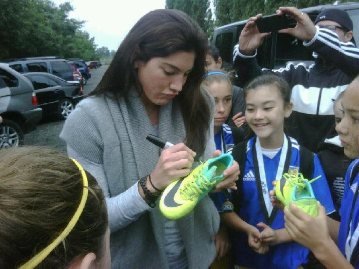 Hope Solo, goalkeeper for the U.S.