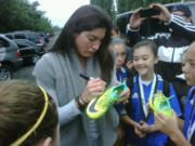 Hope Solo, goalkeeper for the U.S.